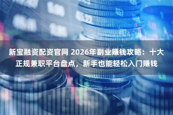 新宝融资配资官网 2026年副业赚钱攻略：十大正规兼职平台盘点，新手也能轻松入门赚钱