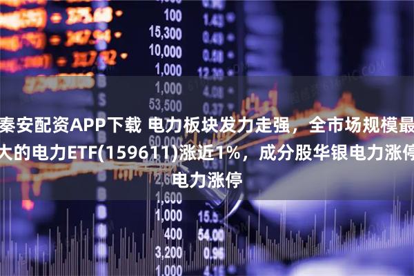 秦安配资APP下载 电力板块发力走强，全市场规模最大的电力ETF(159611)涨近1%，成分股华银电力涨停